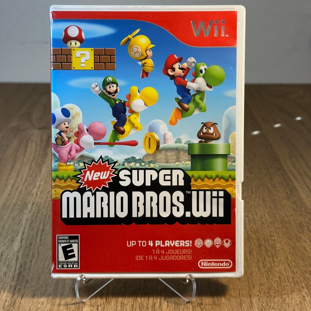 Nintendo New Super Mario Bros Wii Case Only White Fair No Game Disc